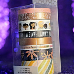 Jen Hadfield This Is Family Washi Tape Copper Foil accent 8pk Celebrates Family