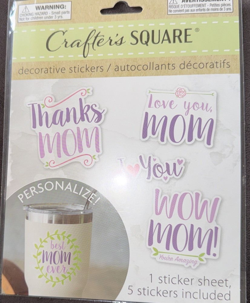 Crafter’s Square Mother’s Day Coffee Mug Decorative Stickers
