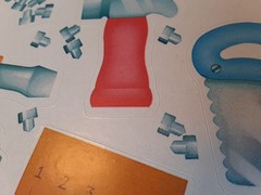 vintage Hallmark tools sticker sheet *damaged*