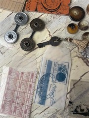 Vintage LOT OF REBECCA SOWER ATTIC COLLECTION scrapbook Embellishments