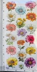Violette Stickers Daisy Spring Flowers Crafts Planner Supply Scrapbook
