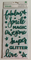 American Crafts Thickers Glitter Foam Phrase or Alpha Stickers-You Choose