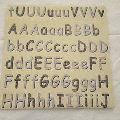 Lot 7 Sheets NON-ADHESIVE Alphabet Letters Numbers Pink Blue Pastel More Vintage