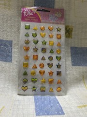 Fula Shimmer Shape Stickers 3D Colorful Scrapbook Craft Kids Decorative Gems🔥💵