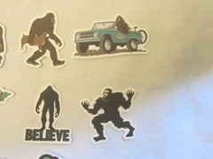 Big Foot Sasquatch Sticker Lot of 12 Pieces