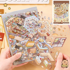 20 Sets DIY 3D Stickers Scene Collection Book, 3D Scene Miniature, Miniature Sim