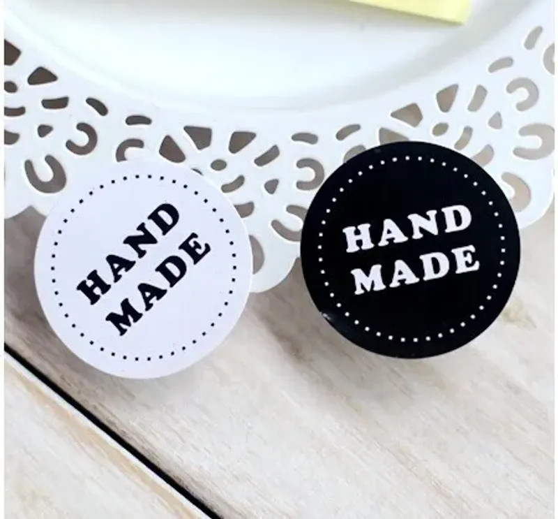 Round Black and white Craft paper Sealing sticker – Sticker Online, PDF online