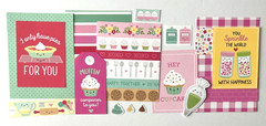 #K130 -DOODLEBUG BAKE ME HAPPY MADE WITH LOVE DOODLEBUG SCRAPBOOK CARD KIT 15pcs