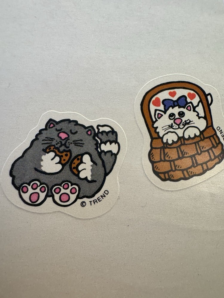 VTG 90s Scratch N’ Sniff Stickers Kittens T-144 Trend Cats
