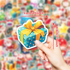 100PCS Christmas Stickers, Thickened Backing Christmas Stickers, Vinyl Xmas Part