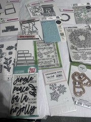 ⭐️300pc Scrapbook Paper Lot MFT My Favorite Things Stamps Dies Christmas St Pat