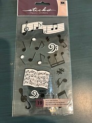 Music Theme Scrapbook Stickers Lot Of 3 Pkgs Sticko , Sandylion , Mark Richards