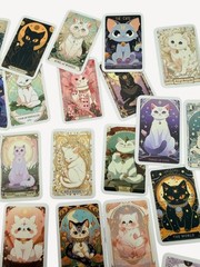 10pc NEW Cat Kitty Tarot Card Stickers Mystical Laptop Bottle Journal Decals