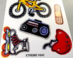 Not So Cute Xtreme Skateboard Stickers 2003 NOS Retro Scrapbooking Stickers