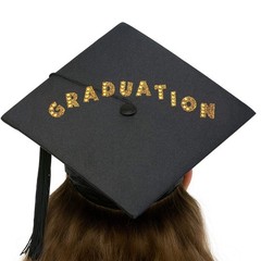8 Colors Glitter Alphabet Letter Stickers for Grad Cap and Handicraft Art, Gl…