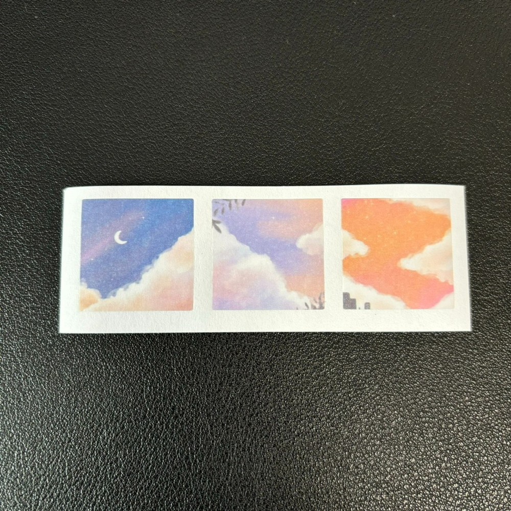 Polaroid Sky Cloud Stickers – 3 Aesthetic Kawaii Japanese Photo Designs
