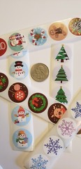 50 CHRISTMAS STICKERS/CHRISTMAS STICKERS FOR KIDS/REWARD STICKERS/X-MAS SEALS