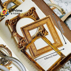 100 Pcs Vintage Frame Stickers Metallic – Scrapbooking &