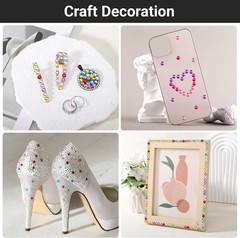 Gartful 6048PCS Gem Sticker for Craft, 6mm Adhesive Rhinestone Stickers, 12 Embe