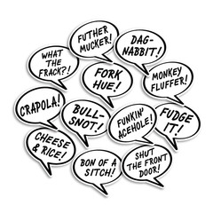 Set of 12 (almost) Curse Word Stickers!