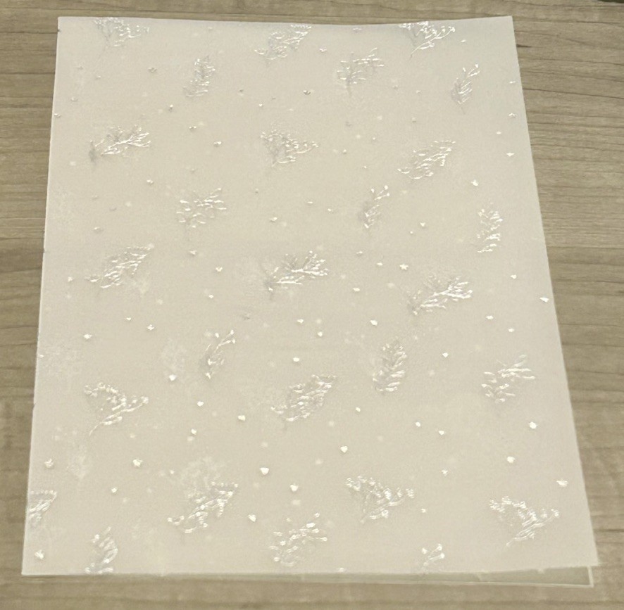 New Happie Scrappie Silver Floral Vellum Full Sheet