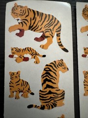 VTG Mrs. Grossman’s Stickers Lot of 4 Strips Tiger Tigers 1997