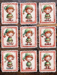 Elf Stamp Die Cut Vinyl Stickers Scrapbooking Laptop Waterbottle