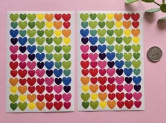 168 Small Heart Stickers Planner Stickers Mini Heart Stickers Heart Labels Seals