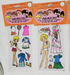 4 Vtg Stick On Sports Girl Theme 1970s Bella Fun Put Ons Sealed NOS New Lot