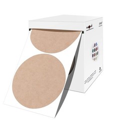 3 X 3 inch Color Code Dot Stickers, 500pcs 3″ Natural Brown Kraft Paper Round…