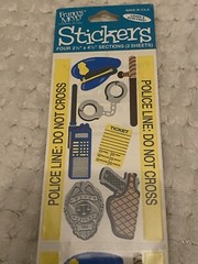 Jolees Botique Police Uniforms Hand Cuff Gun Holster Scrap Booking Sticker Lot