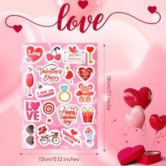 468 PCS Valentines Stickers for Kids Colorful Heart Stickers Bulk Valentines