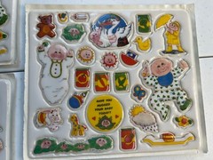 Vtg 1983 Puffy Cabbage Patch Baby Stickers 4 Full Sheets Excellent NOS