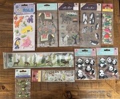 Lot Of Scrapbooking Stickers Animals Dogs Cats Frogs Farm Horses Pandas Penguins