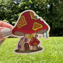 MUSHROOMS fun stickers 50 decals water bottle computer