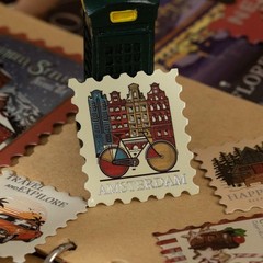 160 Pcs Aesthetic World Travel Stamp Stickers, Vintage Postage Decals with Si…