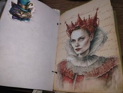 Alice In Wonderland Junk Journal Scrapbook USA Seller