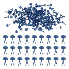 200 Pcs Paper Fasteners Mini Metal Fastener Dark Blue 0.3″x0.18″