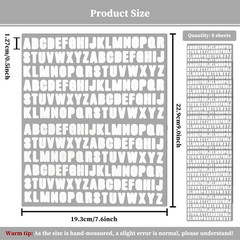 1/2 Inch Letters Stickers – 1664 Pieces Capital Alphabet Sticker for Scrapbook,N