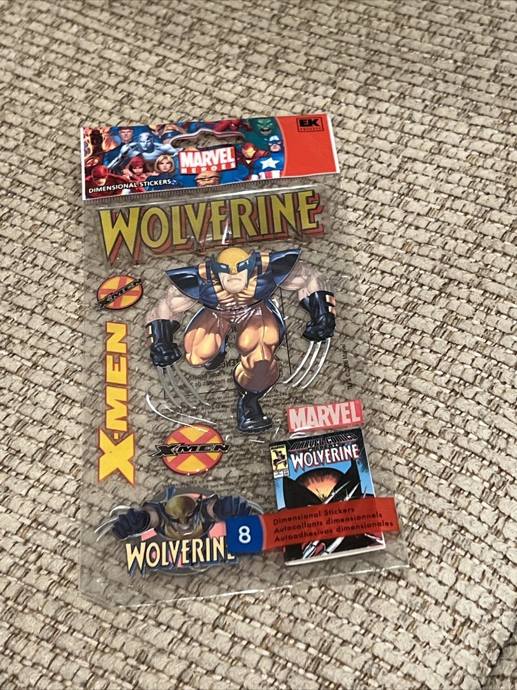 Retired Jolee’s Boutique Marvel X-men Wolverine RARE 3D Scrapbook Stickers NOS