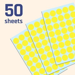 2000 Yellow Round Dot Stickers – 3/4 Inch Self-Adhesive Labels for Versatile Use