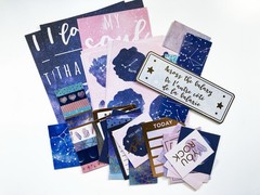 Galaxy And Zodiac Themed Scrapbooking Lot – Used