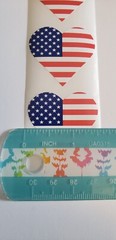 16 Patriotic Stickers/Heart Flag Stickers/USA Flag Stickers/4th Of July Stickers