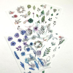 Pretty Floral Flowers Washi Paper Stickers 6 Sheets Scrapbook Planners