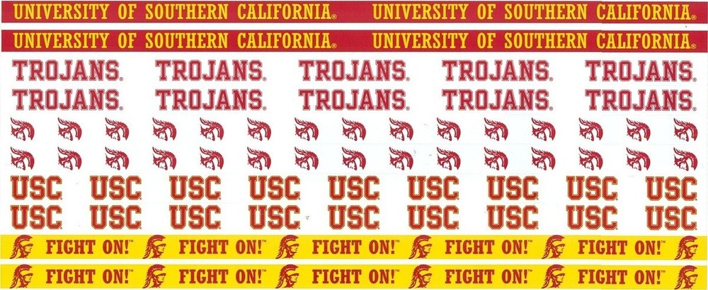 USC University of Southern California Trojans NCAA Border Scrapbook Stickers 12″
