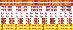 USC University of Southern California Trojans NCAA Border Scrapbook Stickers 12″