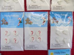 Scrapbooking/Crafting ~ 16 Sticky Buttons (Christmas +) & 5 Anchor Sew On