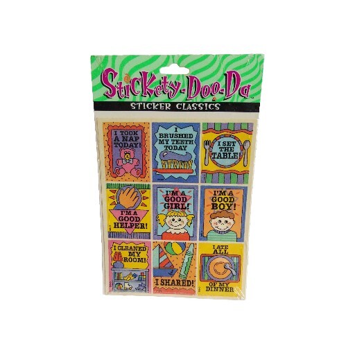 Vintage Kids School Sticker classics 1997 Stickety Do Da Stickers NOS Sealed