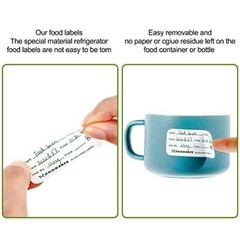 Food Date Storage Labels Removable Freezer Label for Containers, 1x2Inch 1500Pcs