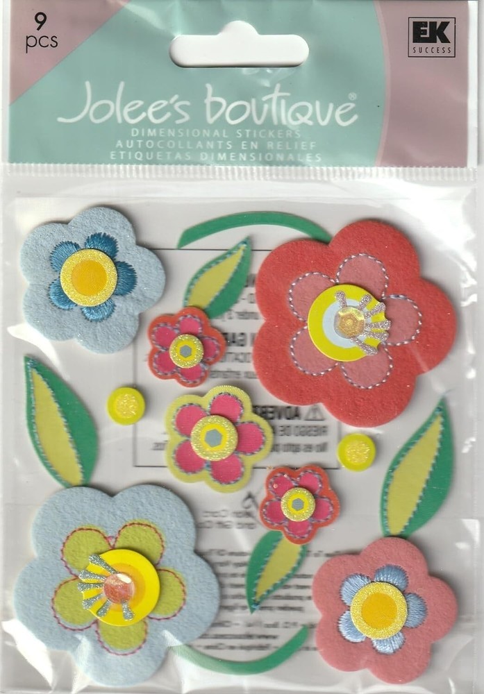 Jolee’s Boutique 3D Stickers FUN FLOWERS Theme 81509 Fast FREE Ship! SUPER NICE!